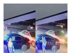 See how CCTV Captures A Moment Gunmen Snatched Car From Young Man In Port Harcourt (photos)